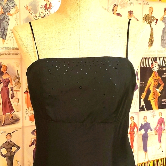 Taffeta Corset Black Grad Dress - Picture 3 of 7